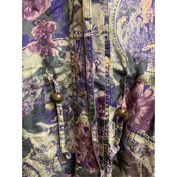 Summa Silk Womens Floral Hooded Jacket Purple Size Large - Picture 9 of 10